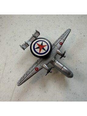 GREENBRIER INTL Toy Twin Prop USAF 6004 Diecast Metal Plane 3" Long - GC